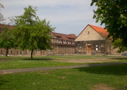 Ein großes Kloster zierte eins den Petersberg. Ein Kirchenschiff ist alles, was blieb.